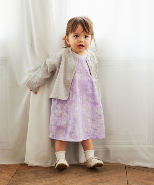 NAOMI ITO（ナオミイトウ）の「【NAOMI ITO】ラナ ワンピース 80cm・90cm・100cm・110cm（ワンピース・キッズ・ライトグリーン/ラベンダー・80ｃｍ/90cm/110cm/100cm）」の3枚目の写真