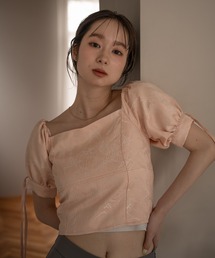 mideal | jacquad puff blouse / ジャガードパフブラウス(シャツ/ブラウス)