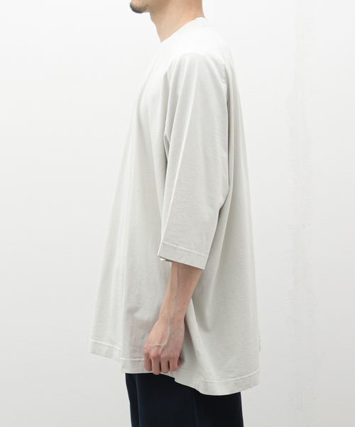 CASEY CASEY(ケイシーケイシー)の「CASEY CASEY ( ケイシ―ケイシー) BIG RAG T SHIRT 22HS016(Tシャツ/カットソー・メンズ・ブラック/アイボリー・SMALL/MEDIUM/LARGE)」の5枚目の写真