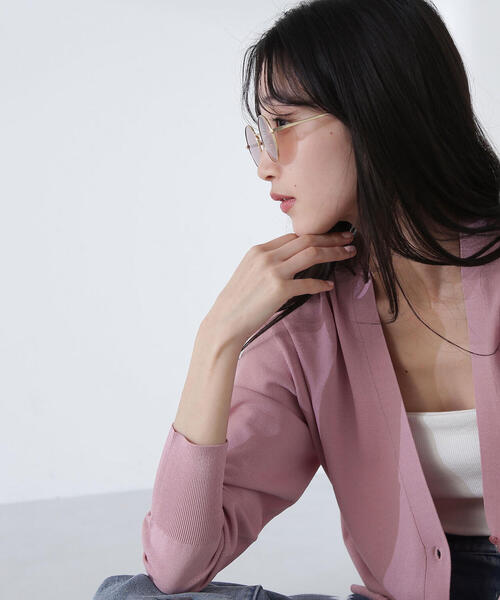 NATURAL BEAUTY BASIC（ナチュラルビューティーベーシック）の「メタルラウンドグラス（サングラス・レディース・ベージュ/ピンク・ﾌﾘ-）」の6枚目の写真