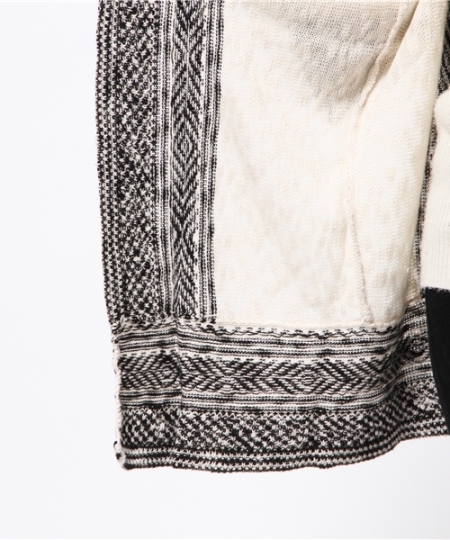 SEVENDAYS=SUNDAY（セブンデイズサンデイ）の「綿麻スラブ　ジャカードトッパーカーディガン（カーディガン/ボレロ・レディース・ネイビー/オフホワイト/グレー・FREE）」の10枚目の写真