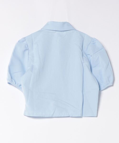 Mayree（メイリー）の「【Mayree】リボン　パフスリーブブラウス（Tシャツ/カットソー・レディース・ブルー・X-LARGE/MEDIUM/SMALL/LARGE）」の7枚目の写真