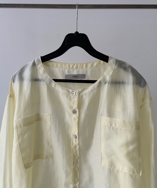 ブラウス シャツ 「DIDOT.」テンセル シアークロップド ブラウス レディース Didot.showroom ブラウス シャツ 「DIDOT.」テンセル シアー