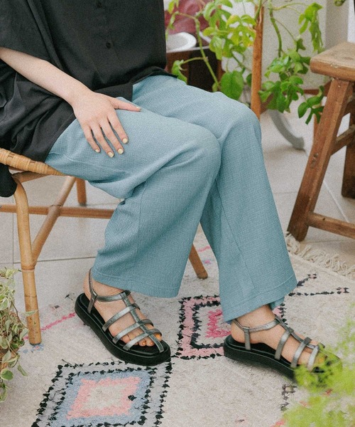 niko and...（ニコアンド）の「DRYクシュイージーパンツ（その他パンツ・レディース・オフホワイト/サックスブルー/ブラック/イエロー/キャメル/ホワイト/オレンジ・LARGE/MEDIUM）」の5枚目の写真