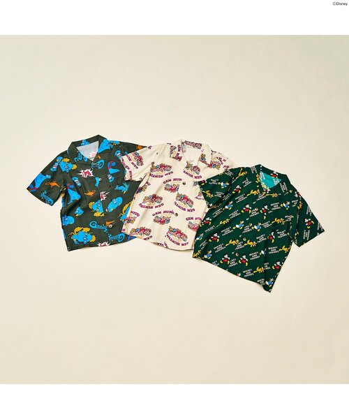 Disney(ディズニー)の「WEB限定ディズニーキャラクターアロハシャツ(シャツ/ブラウス・キッズ・グリーン/チャコール/オフホワイト・80/90/100/110/120/130/140)」の11枚目の写真