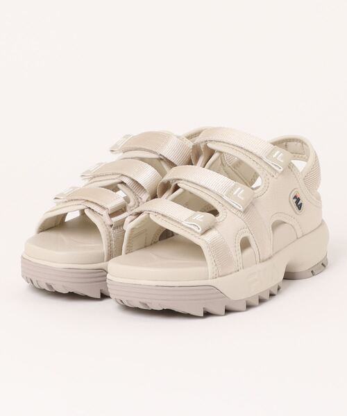 FILA（フィラ）の「FILA フィラ DISRUPTOR SD PUFFY レディース 厚底スポーツサンダル(ディスラプターSDパフィー) USS23082（サンダル・レディース・オフホワイト/ピンク/ブラック/ベージュ・23.0cm/24.0cm/25.0cm）」の4枚目の写真