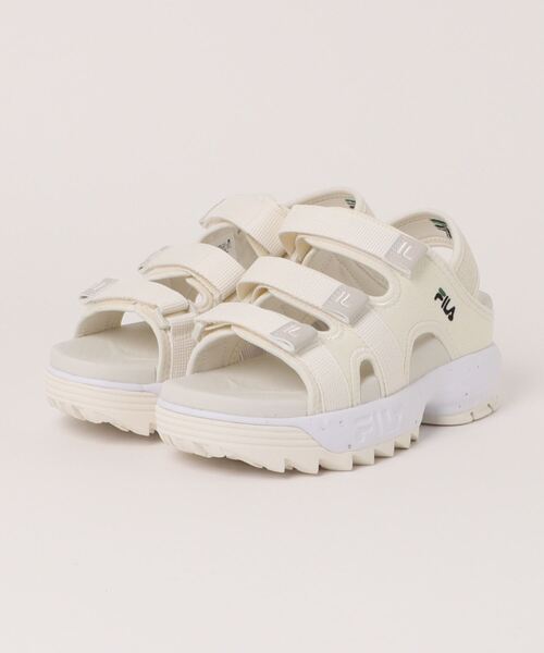 FILA（フィラ）の「FILA フィラ DISRUPTOR SD PUFFY レディース 厚底スポーツサンダル(ディスラプターSDパフィー) USS23082（サンダル・レディース・オフホワイト/ピンク/ブラック/ベージュ・23.0cm/24.0cm/25.0cm）」の2枚目の写真