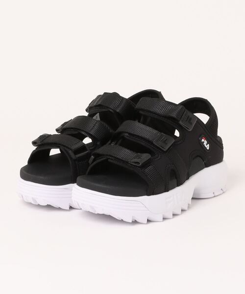 FILA（フィラ）の「FILA フィラ DISRUPTOR SD PUFFY レディース 厚底スポーツサンダル(ディスラプターSDパフィー) USS23082（サンダル・レディース・オフホワイト/ピンク/ブラック/ベージュ・23.0cm/24.0cm/25.0cm）」の3枚目の写真