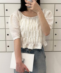 パフスリーブ」に該当するトップス（レオパード柄）ファッション