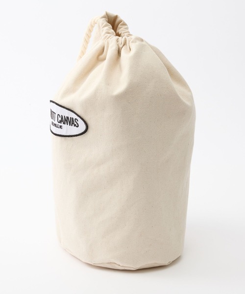 PARROTT CANVAS（パロットキャンバス）の「[OT]【PARROTT CANVAS】＜別注＞キンチャクバッグ（ハンドバッグ・レディース・オフホワイト/ネイビー・フリー）」の10枚目の写真