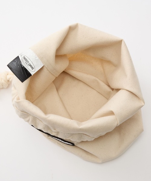 PARROTT CANVAS（パロットキャンバス）の「[OT]【PARROTT CANVAS】＜別注＞キンチャクバッグ（ハンドバッグ・レディース・オフホワイト/ネイビー・フリー）」の13枚目の写真