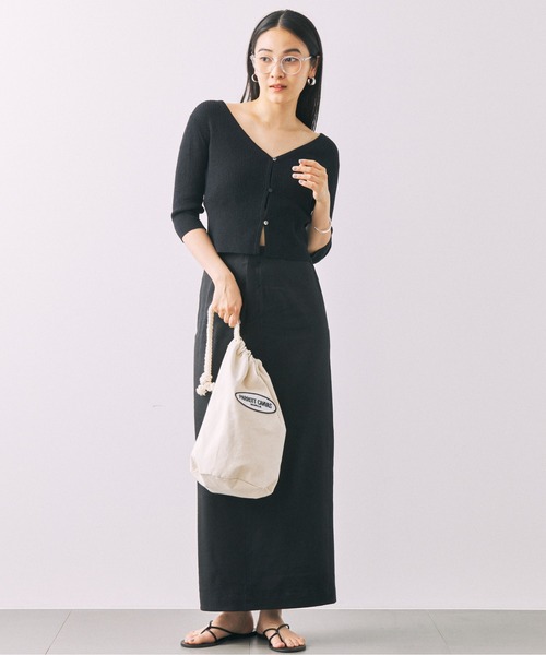 PARROTT CANVAS（パロットキャンバス）の「[OT]【PARROTT CANVAS】＜別注＞キンチャクバッグ（ハンドバッグ・レディース・オフホワイト/ネイビー・フリー）」の6枚目の写真