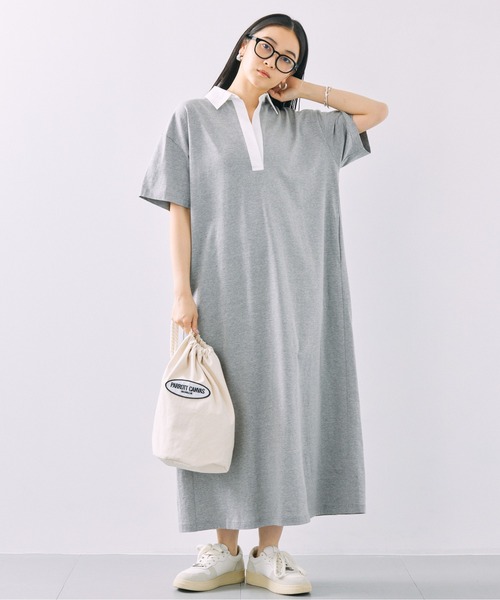 PARROTT CANVAS（パロットキャンバス）の「[OT]【PARROTT CANVAS】＜別注＞キンチャクバッグ（ハンドバッグ・レディース・オフホワイト/ネイビー・フリー）」の5枚目の写真