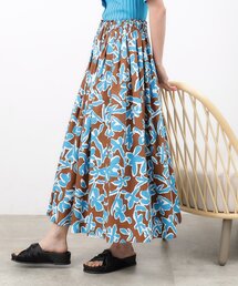 OPAQUE.CLIP | ボタニカルフラワー ボリュームフレアスカート【洗濯機洗い可】(スカート)