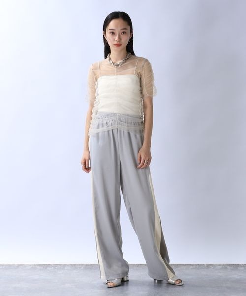 JEANASIS（ジーナシス）の「ベロアラインイージーパンツ/132218