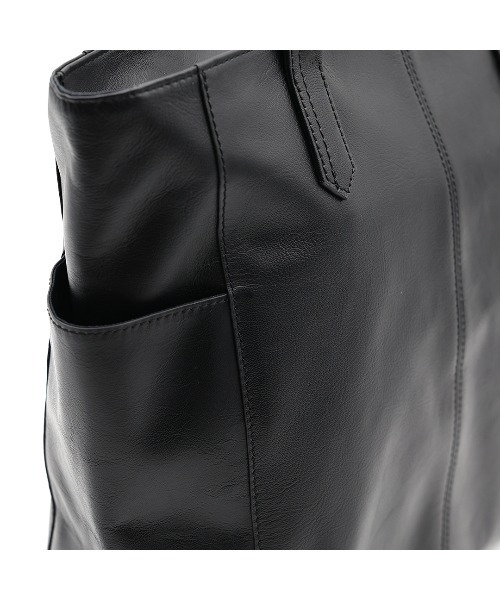 L.E.D.BITES（エルイーディーバイツ）の「ゴートレザー　トートバッグ（トートバッグ・メンズ・ブラック/グレー・ONE SIZE）」の9枚目の写真