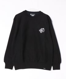 【BIRTHREAD】タトゥー刺繍12.7ozクルーネックスウェット/メンズ