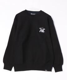 【BIRTHREAD】タトゥー刺繍12.7ozクルーネックスウェット/メンズ