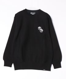【BIRTHREAD】タトゥー刺繍12.7ozクルーネックスウェット/メンズ