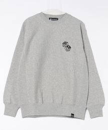 【BIRTHREAD】タトゥー刺繍12.7ozクルーネックスウェット/メンズ