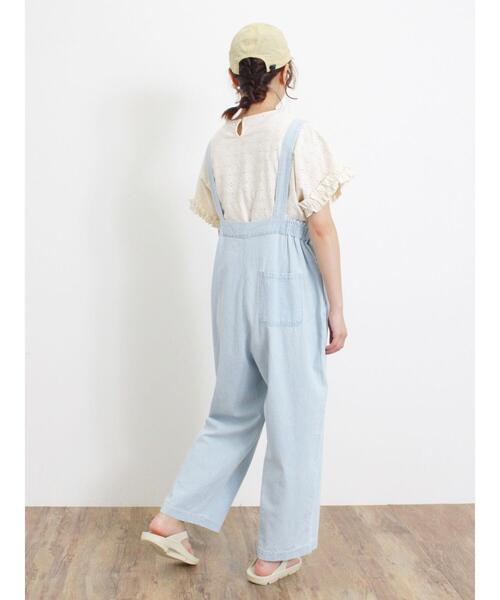 Samansa Mos2（サマンサ モスモス）の「アイレットジャカードフリルカットソー（Tシャツ/カットソー・レディース・キナリ/ブルー/グリーン/ブラック・F）」の19枚目の写真