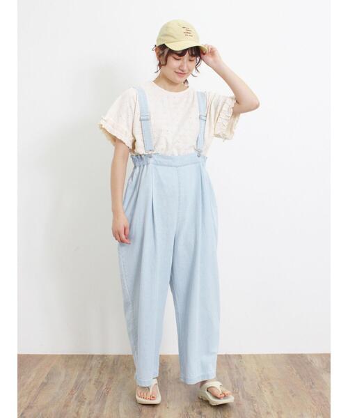 Samansa Mos2（サマンサ モスモス）の「アイレットジャカードフリルカットソー（Tシャツ/カットソー・レディース・キナリ/ブルー/グリーン/ブラック・F）」の18枚目の写真