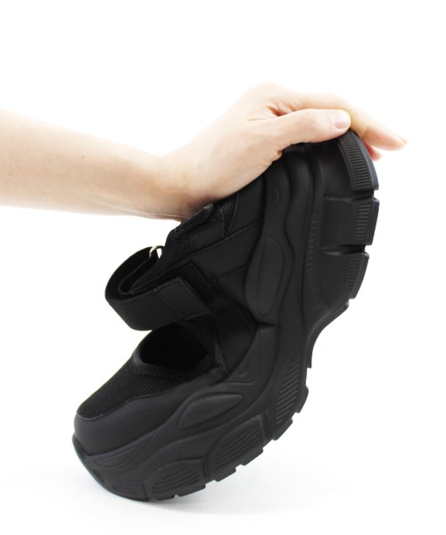 VIVIAN(ヴィヴィアン)の「厚底ベルクロストラップスニーカー(スニーカー・レディース・ブラック/アイボリー/シルバー・S/M/L/LL)」の5枚目の写真