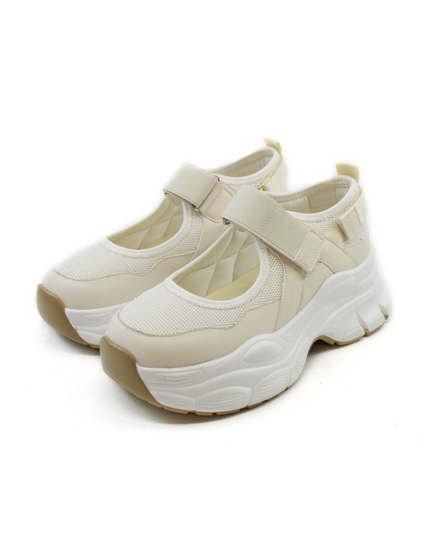 VIVIAN(ヴィヴィアン)の「厚底ベルクロストラップスニーカー(スニーカー・レディース・ブラック/アイボリー/シルバー・S/M/L/LL)」の16枚目の写真