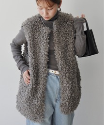 Meli rich | プードルフェイクファーベスト(ベスト)