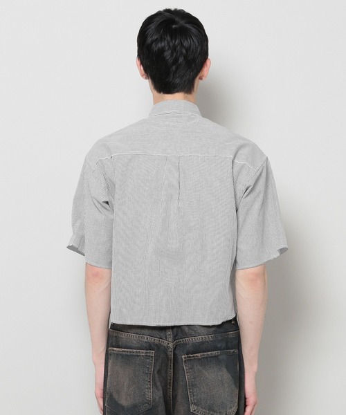 3.3 Field Trip （3.3フィールドトリップ）の「3.3 Field Trip／ショートストライプショートシャツ（シャツ/ブラウス・メンズ・ブラック/ライトブルー・FREE）」の19枚目の写真