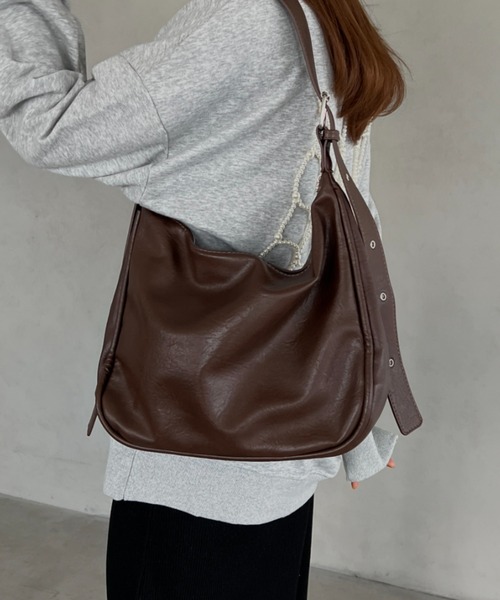 希少　美品　ロエベ　取外可ポーチ付き　茶色　本革　ショルダーバッグ　ユニセックス 希少 美品 ロエベ 取外可ポーチ付き 茶色 本革 ショルダーバッグ
