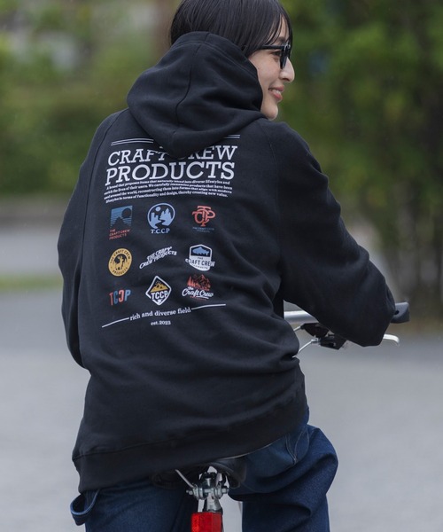【セール】ヘビーウェイトファンクショナルUSAコットン ビッグシルエット バックプリントラグランスリーブプルオーバーパーカー【THE CRAFT CREW PRODUCTS】（パーカー）｜THE CRAFT CREW PRODUCTS（ザクラフトクループロダクツ）
