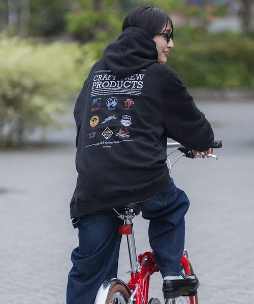 【セール】ヘビーウェイトファンクショナルUSAコットン ビッグシルエット バックプリントラグランスリーブプルオーバーパーカー【THE CRAFT CREW PRODUCTS】（パーカー）｜THE CRAFT CREW PRODUCTS（ザクラフトクループロダクツ）