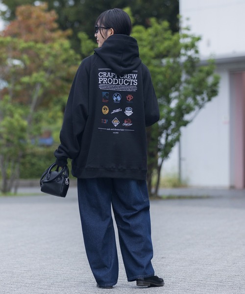 【セール】ヘビーウェイトファンクショナルUSAコットン ビッグシルエット バックプリントラグランスリーブプルオーバーパーカー【THE CRAFT CREW PRODUCTS】（パーカー）｜THE CRAFT CREW PRODUCTS（ザクラフトクループロダクツ）