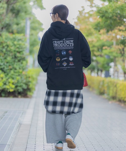 【セール】ヘビーウェイトファンクショナルUSAコットン ビッグシルエット バックプリントラグランスリーブプルオーバーパーカー【THE CRAFT CREW PRODUCTS】（パーカー）｜THE CRAFT CREW PRODUCTS（ザクラフトクループロダクツ）