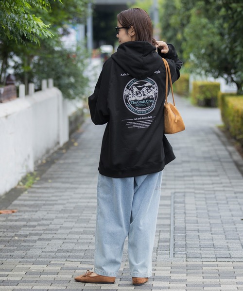 【セール】ヘビーウェイトファンクショナルUSAコットン ビッグシルエット バックプリントラグランスリーブプルオーバーパーカー【THE CRAFT CREW PRODUCTS】（パーカー）｜THE CRAFT CREW PRODUCTS（ザクラフトクループロダクツ）