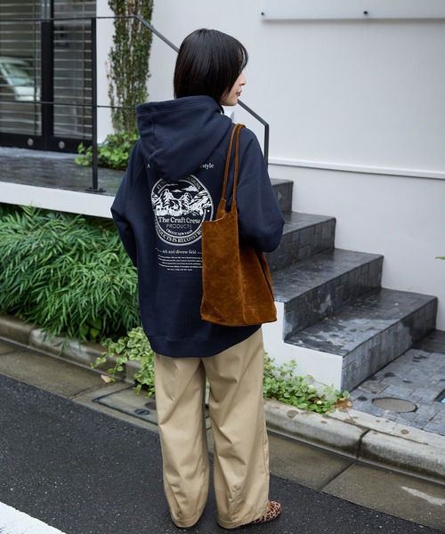 【セール】ヘビーウェイトファンクショナルUSAコットン ビッグシルエット バックプリントラグランスリーブプルオーバーパーカー【THE CRAFT CREW PRODUCTS】（パーカー）｜THE CRAFT CREW PRODUCTS（ザクラフトクループロダクツ）