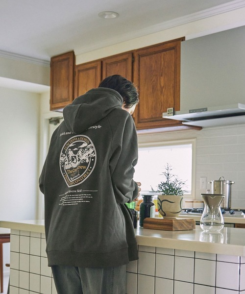 【セール】ヘビーウェイトファンクショナルUSAコットン ビッグシルエット バックプリントラグランスリーブプルオーバーパーカー【THE CRAFT CREW PRODUCTS】（パーカー）｜THE CRAFT CREW PRODUCTS（ザクラフトクループロダクツ）