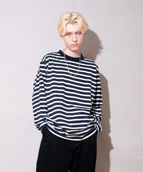 FACTOTUM(ファクトタム)の「【FACTOTUM】 Border Long Sleeve T(Tシャツ/カットソー・メンズ・レッド系/ネイビー系・46/48)」の2枚目の写真