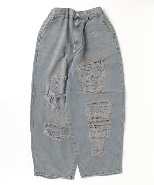 XU XU  damage denim pants   ...
