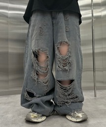 XU（エックスユー）の「【Never mind the XU】damage denim pants / 【ネバーマインド ザ エックスユー】ダメージデニムパンツ（デニムパンツ）」