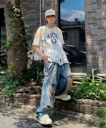 XU（エックスユー）の「【Never mind the XU】damage denim pants / 【ネバーマインド ザ エックスユー】ダメージデニムパンツ（デニムパンツ）」
