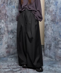 MAISON SPECIAL | 《UNISEX》4 Colors Chambray Washable Wool Baggy Wide Pants/4色シャンブレーウォッシャブルウールバギーワイドパンツ 【MAISON SPECIAL/メゾンスペシャル】(スラックス)