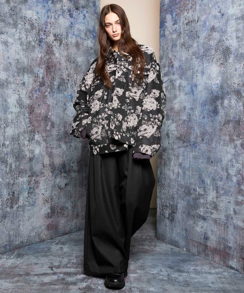 MAISON SPECIAL(メゾンスペシャル)の「《UNISEX》4 Colors Chambray Washable Wool Baggy Wide Pants/4色シャンブレーウォッシャブルウールバギーワイドパンツ 【MAISON SPECIAL/メゾンスペシャル】(スラックス・メンズ・ホワイト/ブラック/ブルー/チャコールグレー/グレー・2/1/0)」の10枚目の写真