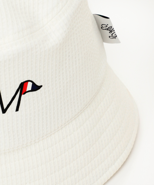 TANGRAM（タングラム）の「TANGRAM × EDIFICE GOLF  別注 シアサッカーバケットハット（ハット・メンズ・ネイビー/ホワイト・FREE）」の3枚目の写真