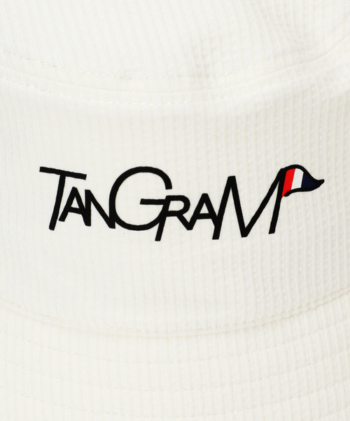 TANGRAM（タングラム）の「TANGRAM × EDIFICE GOLF  別注 シアサッカーバケットハット（ハット・メンズ・ネイビー/ホワイト・FREE）」の4枚目の写真