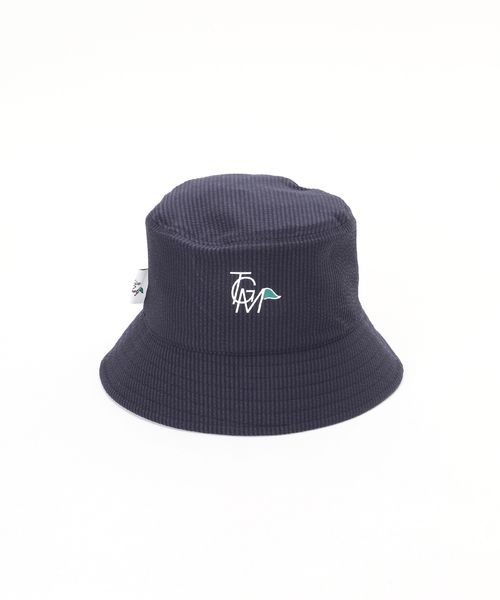 TANGRAM（タングラム）の「TANGRAM × EDIFICE GOLF  別注 シアサッカーバケットハット（ハット・メンズ・ネイビー/ホワイト・FREE）」の9枚目の写真