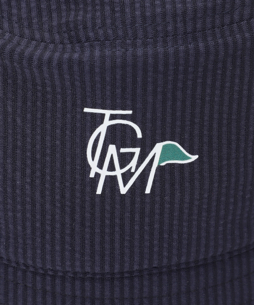 TANGRAM（タングラム）の「TANGRAM × EDIFICE GOLF  別注 シアサッカーバケットハット（ハット・メンズ・ネイビー/ホワイト・FREE）」の10枚目の写真