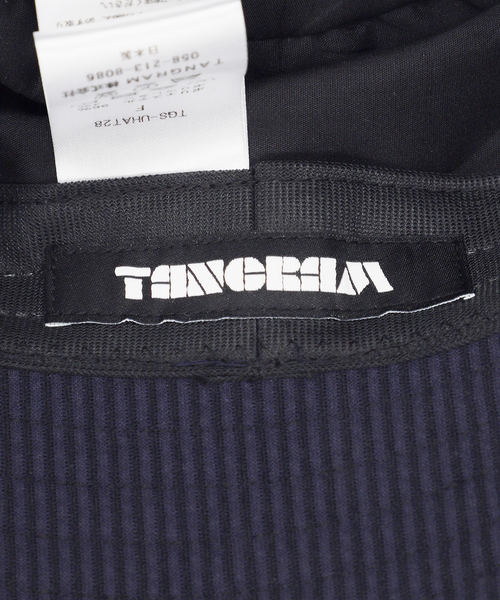 TANGRAM（タングラム）の「TANGRAM × EDIFICE GOLF  別注 シアサッカーバケットハット（ハット・メンズ・ネイビー/ホワイト・FREE）」の11枚目の写真