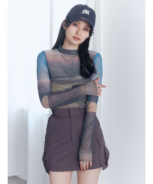 MURUA（ムルーア）の「2WAYカーゴスカート（スカート・レディース・ブラック/カーキ/グレー・1/2）」の5枚目の写真